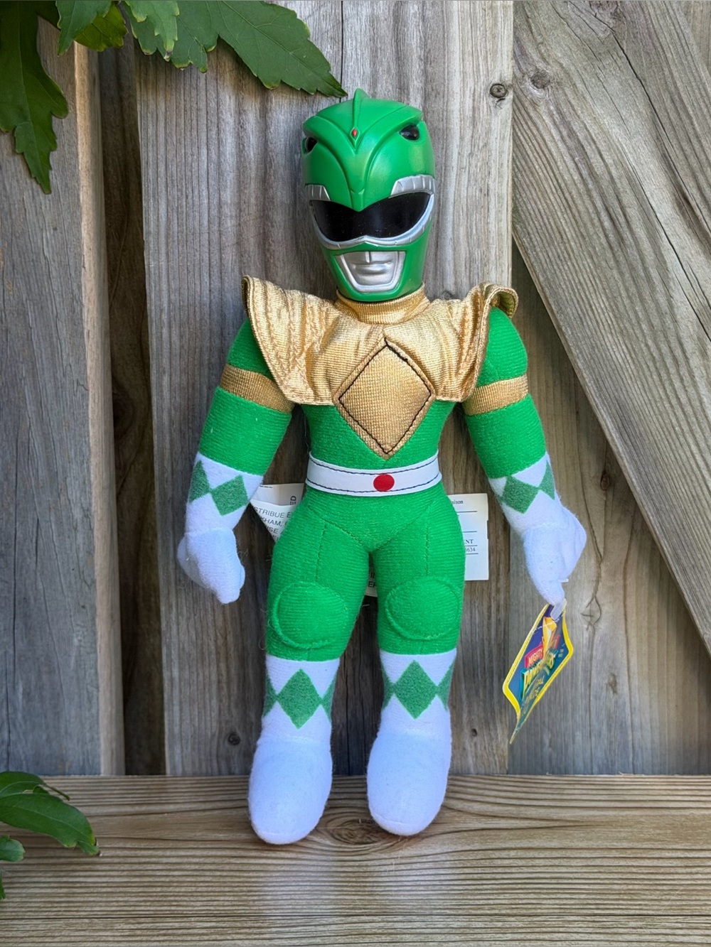 Vintage 10” Mighty Morphin Power Rangers Green Action Pal Plush 1993